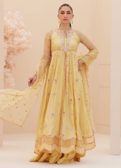 Picture of Buttercup Silk Kalidaar And Dupatta